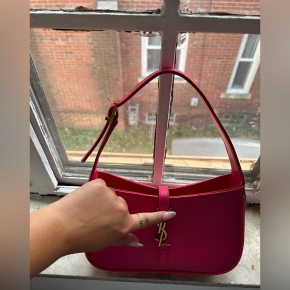 Handbags - Super cute fuchsia shoulder bag with gold hardware